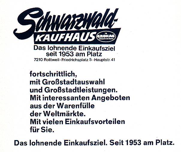Themen 2001 Februar2001 Branchenverzeichnis 1972 Sonstiges Werbung Schwarzwald-Kaufhaus Schwarzwald-Kaufhaus 1972 01.jpg