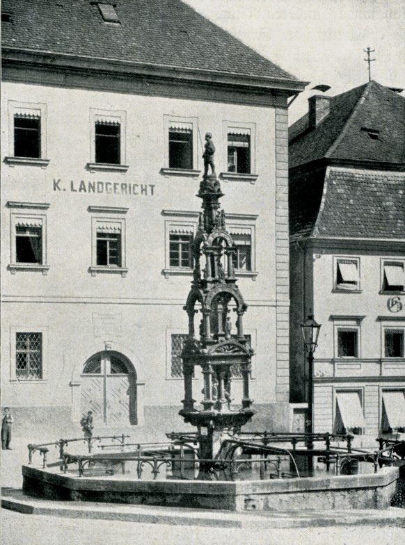 Ansichten Innenstadt Gebaeude Marktbrunnen Um1910 Marktbrunnen Um 1910 01.jpg