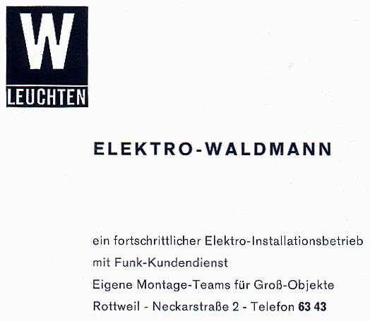 Themen 2001 Februar2001 Branchenverzeichnis 1972 Elektro Werbung Waldmann ElektroWaldmann 1972 01.jpg