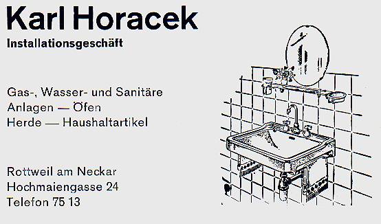 Themen 2001 Februar2001 Branchenverzeichnis 1972 Installateure Werbung Horacek HoracekWerbung 1972 01.jpg