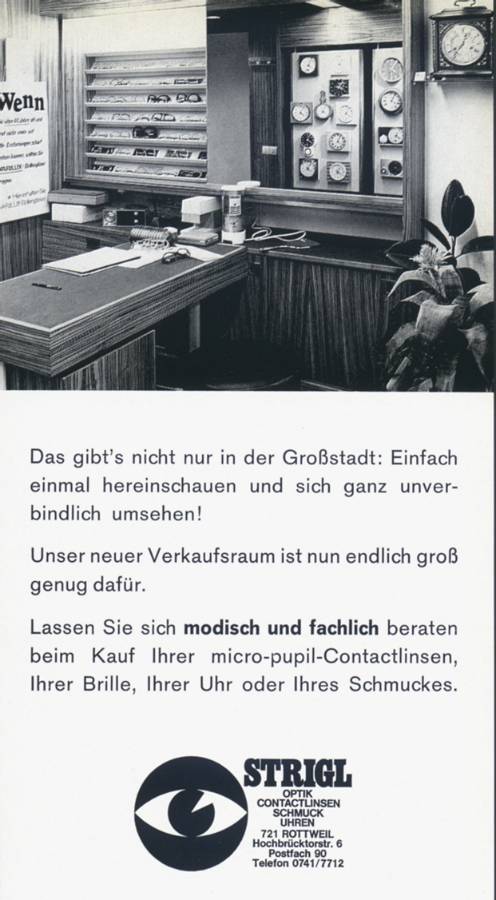 Themen 2001 Februar2001 Branchenverzeichnis 1972 Augenoptiker Werbung RudolfStrigl RudolfStrigl 1972 01.jpg