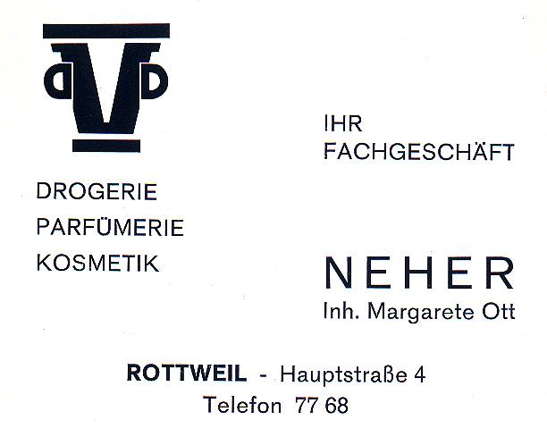 Themen 2001 Februar2001 Branchenverzeichnis 1972 Apotheken Werbung Neher DrogerieNeher 1972 01.jpg