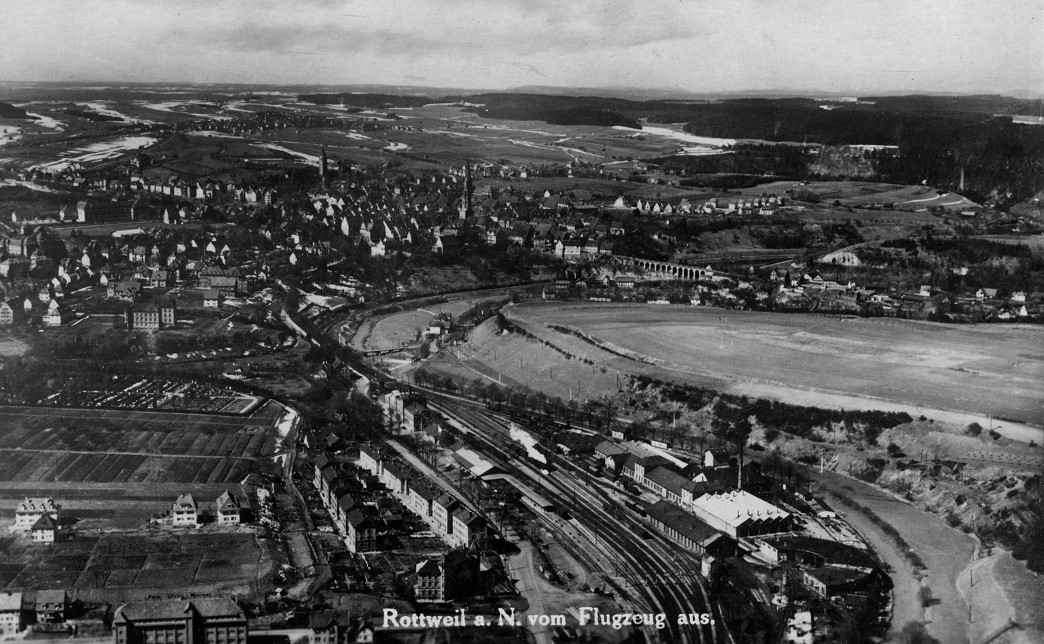 Ansichten Luftbilder 1930 Bahnhof Um 1930 Rottweil Um 1930 01.jpg