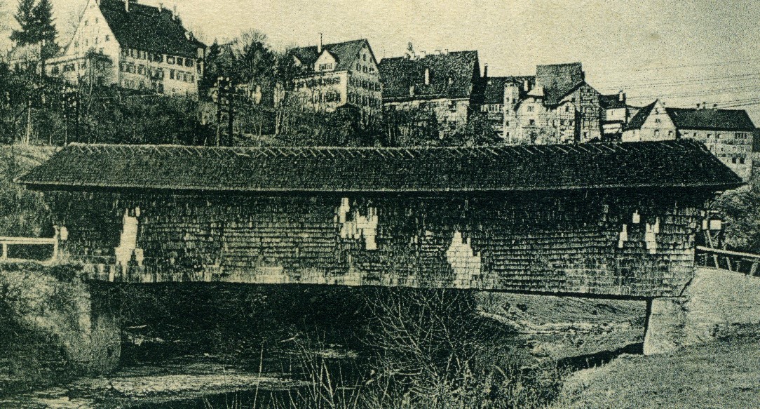 Ansichten Mittelstadt Gebaeude Neckarsteg Um1925 Neckarsteg Um 1925 02.jpg