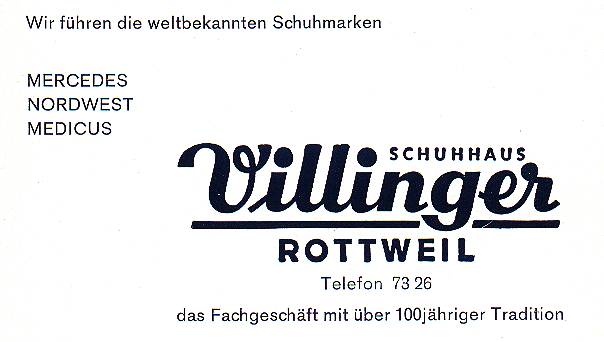Themen 2001 Februar2001 Branchenverzeichnis 1972 Schuhmacher Werbung Villinger Villinger 1972 01.jpg