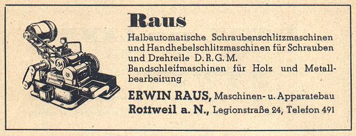 Themen 2001 Februar2001 Branchenverzeichnis 1972 Mechaniker Werbung ErwinRaus ErwinRaus 1950 01.jpg