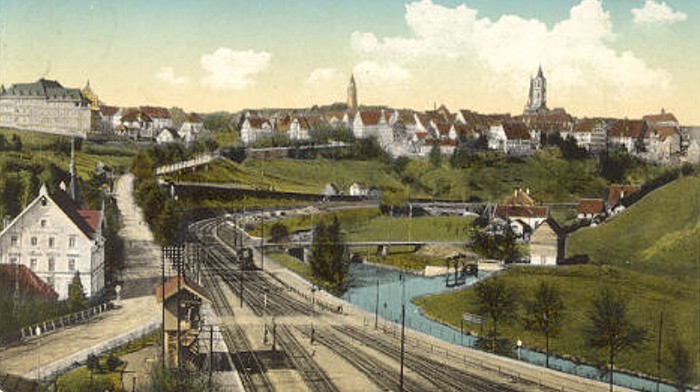 Datei:Ansichten Innenstadt Bahnhofstrasse Um1910 Bahnhofstrasse um 1910 01.jpg