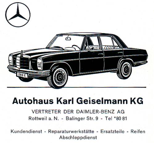 Themen 2001 Februar2001 Branchenverzeichnis 1972 KFZ-Betriebe Werbung Geiselmann Geiselmann 1972 01.jpg