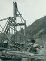 Bau der Stahlbetonbrücke beim Bernburgtunnel um das Jahr 1936