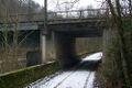 Die Eisenbahnbrücke beim Tiersteintunnel am 26. Januar 2003