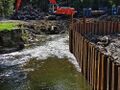 Bauarbeiten am Neckarwehr Drehersche Mühle 10.-14.09.2018, Copyright: W. Schwenk